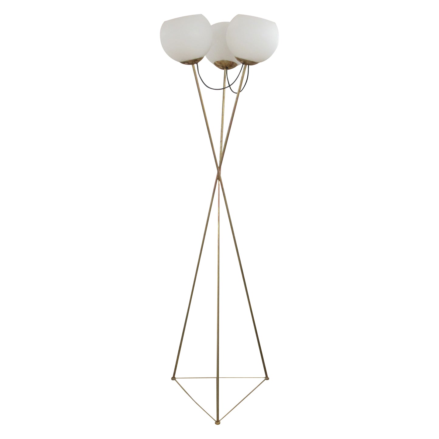 Sculptural Tripod Floor Lamp with Three Glass Globes, Germany 1970s