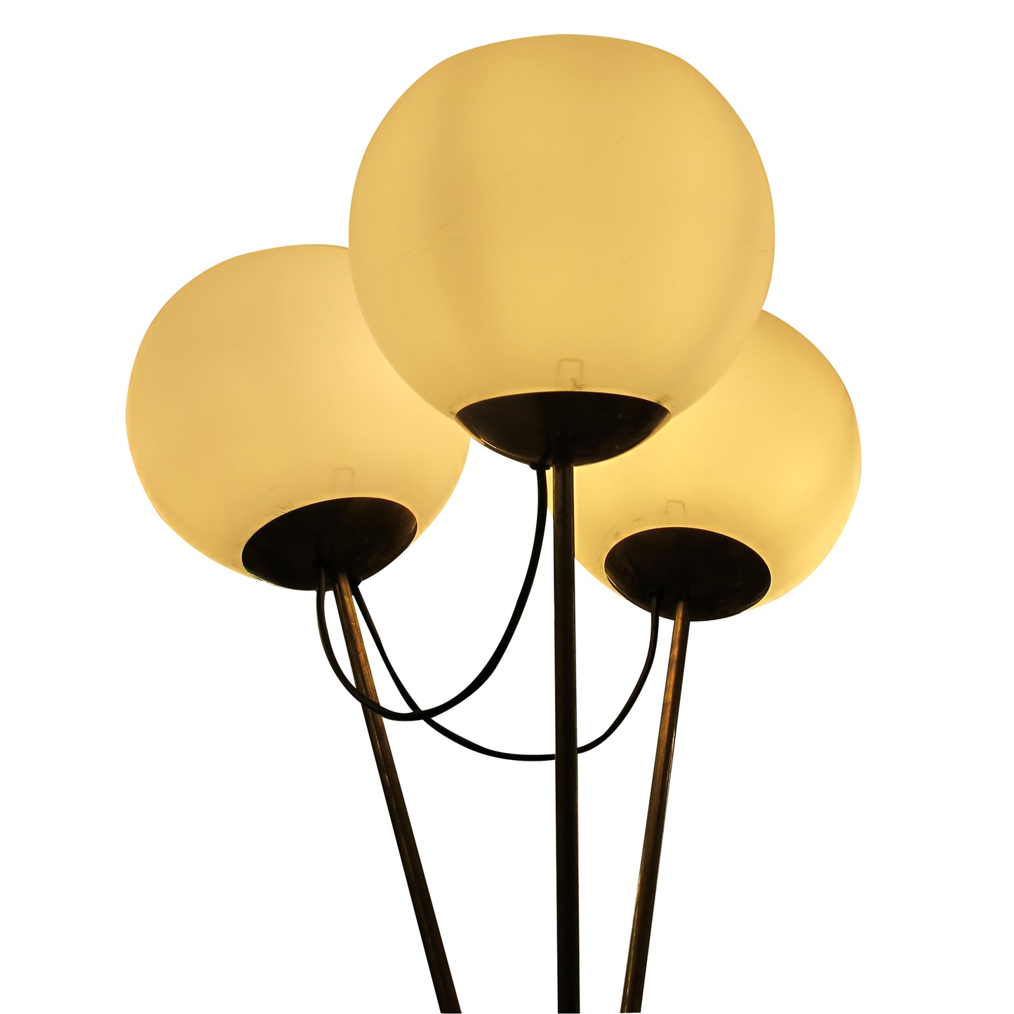 Sculptural Tripod Floor Lamp with Three Glass Globes, Germany 1970s