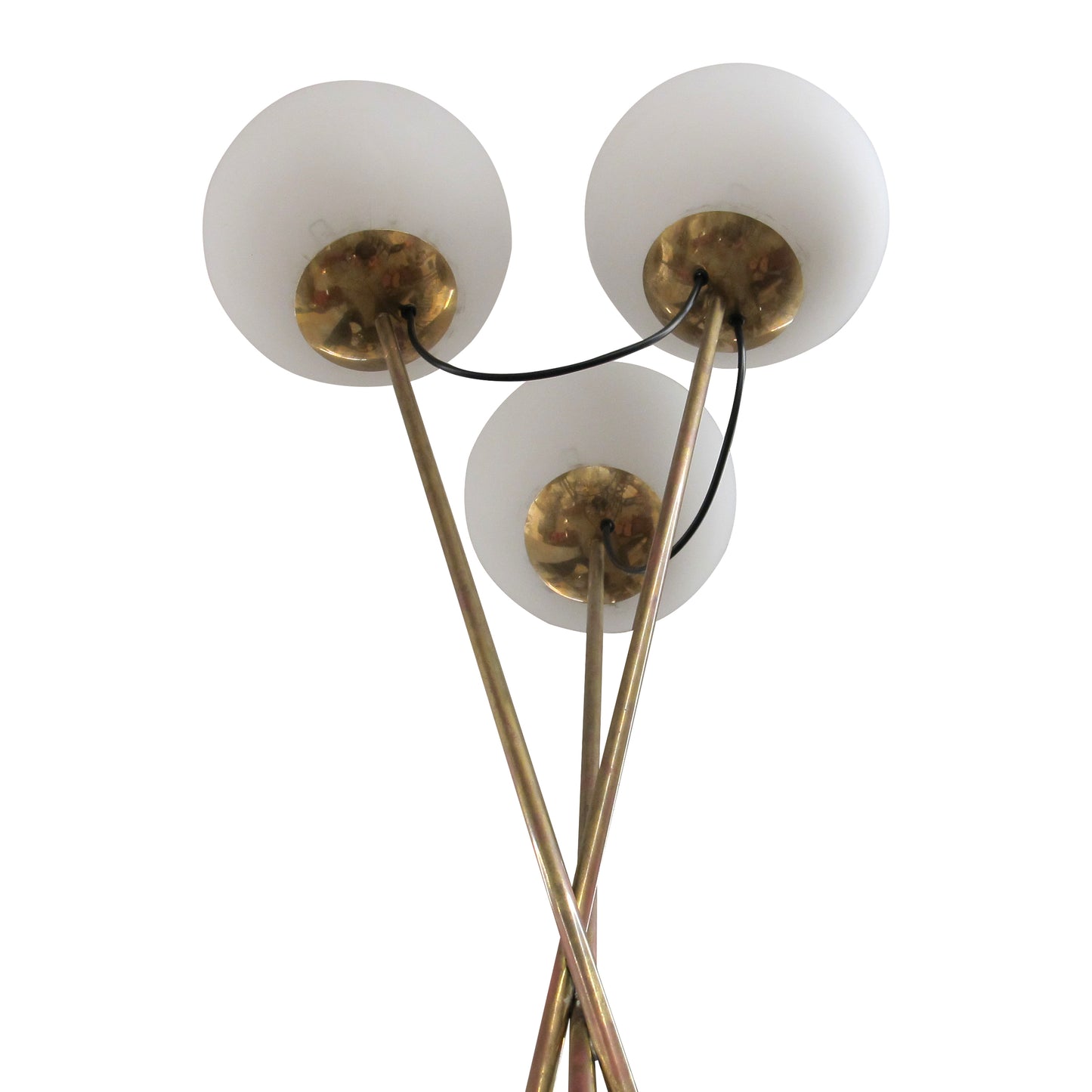 Sculptural Tripod Floor Lamp with Three Glass Globes, Germany 1970s
