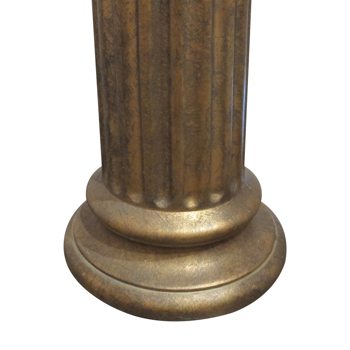 Pair of Bronze Finish Ceramic Fluted Columns – Decorative Pedestals, English