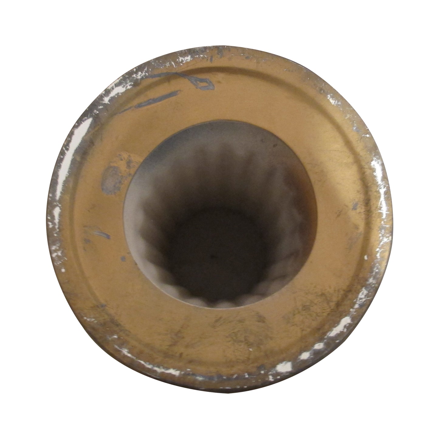 Pair of Bronze Finish Ceramic Fluted Columns – Decorative Pedestals, English