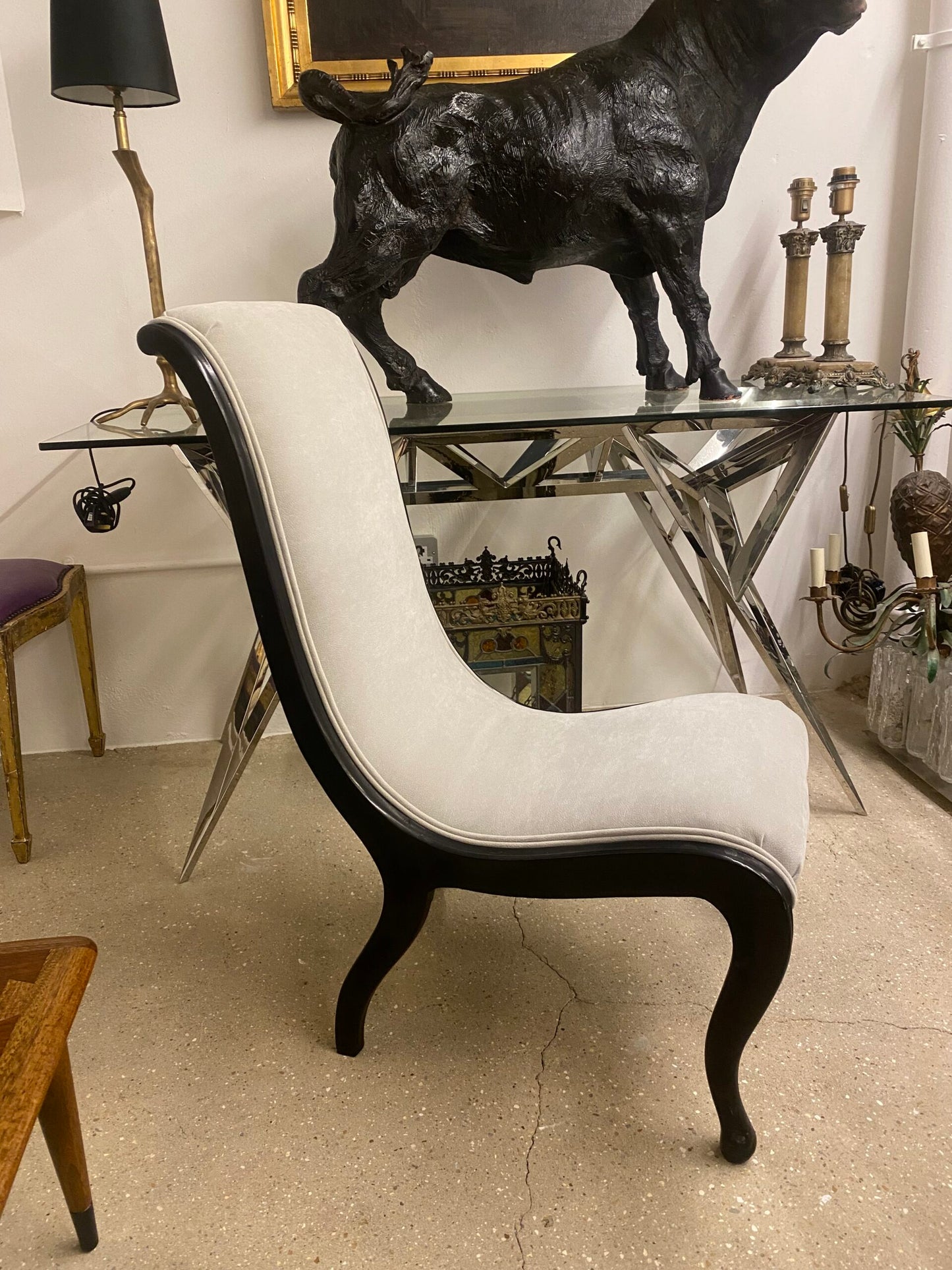 Early 20th Century Occasional Swan Neck Single Chair, Swedish