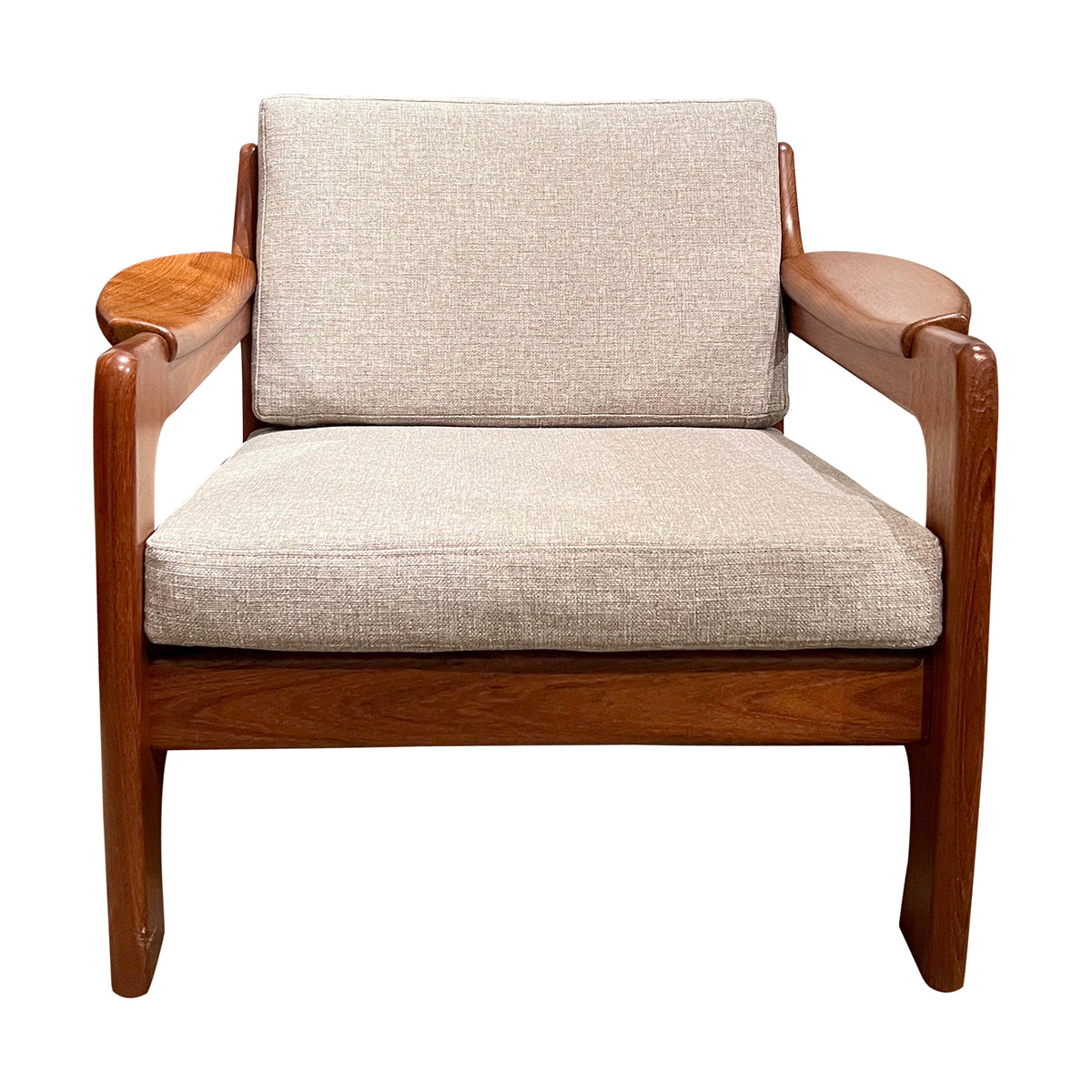 Pair of 1960s Scandinavian Mid-Century Modern Wooden Armchairs
