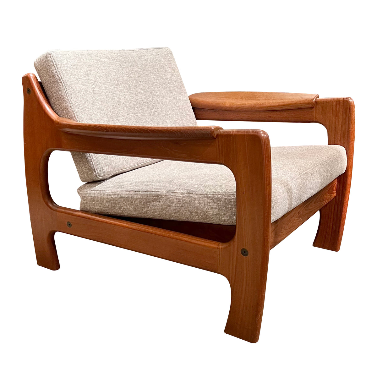 Pair of 1960s Scandinavian Mid-Century Modern Wooden Armchairs