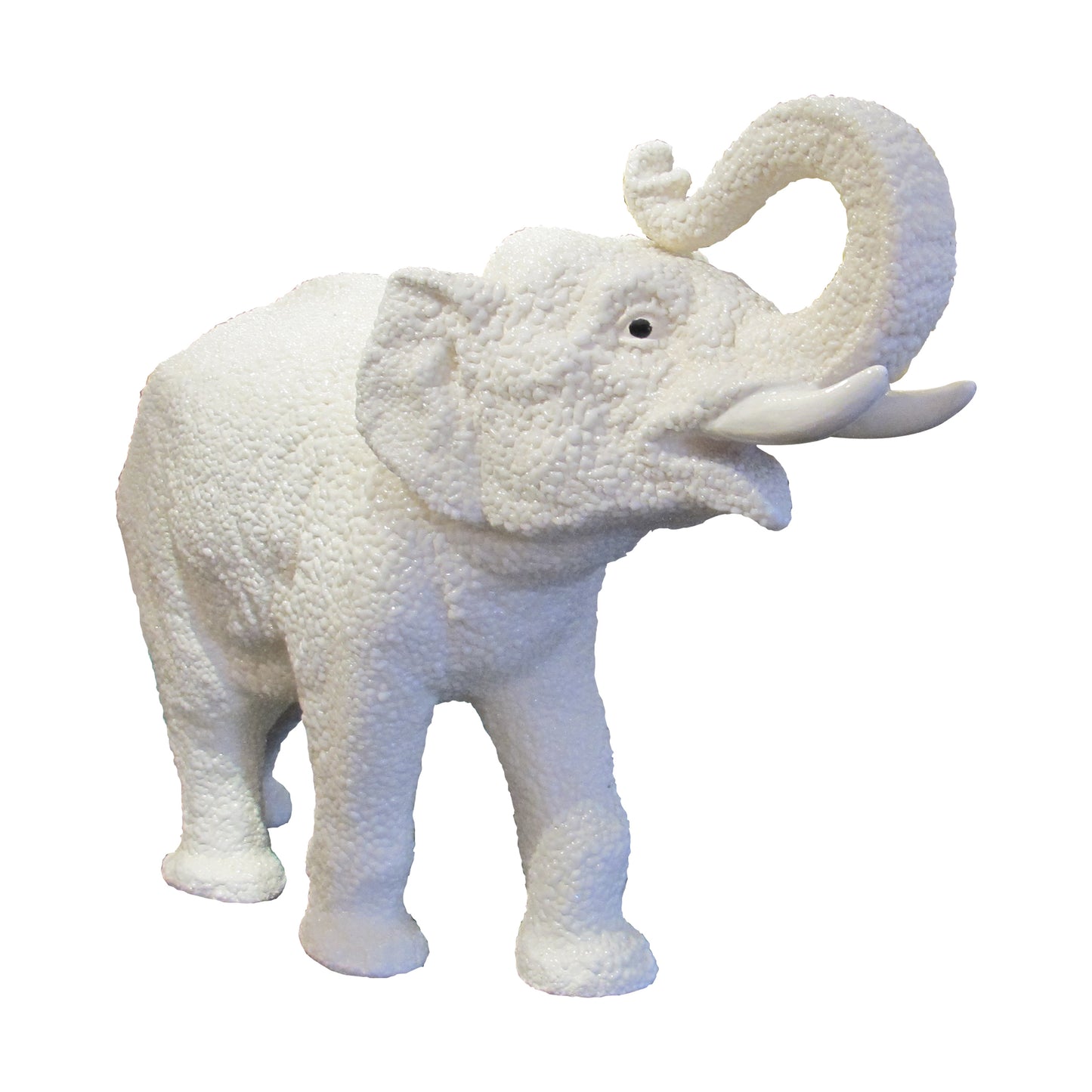Vintage White Ceramic Elephant – Sèvres, French 1950