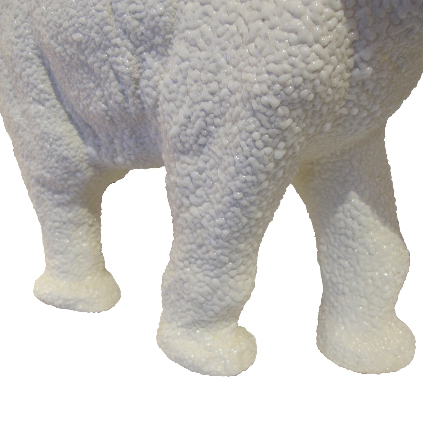 Vintage White Ceramic Elephant – Sèvres, French 1950