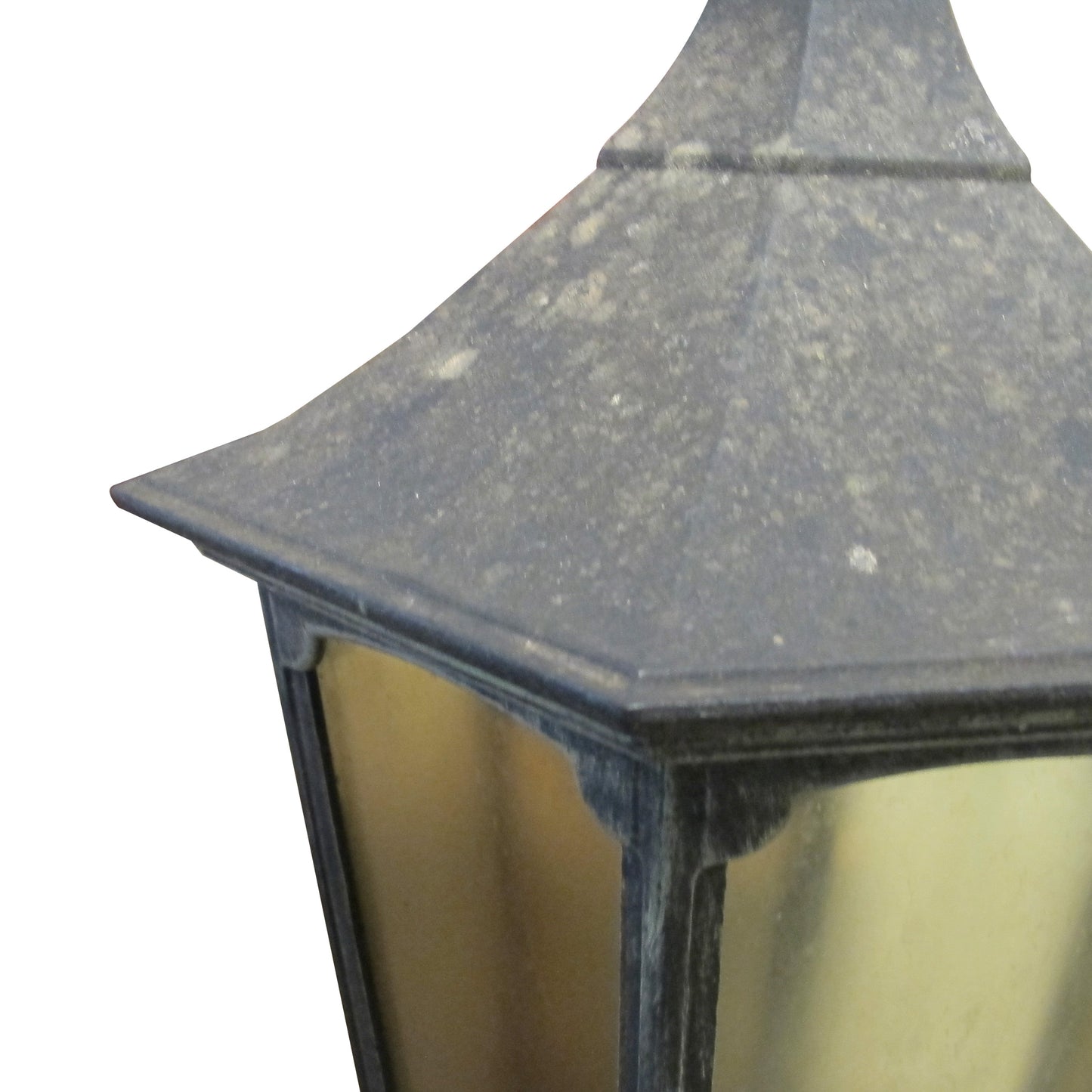 A Pair of Aluminium Outdoor Pillar Lanterns, English, circa 1950s