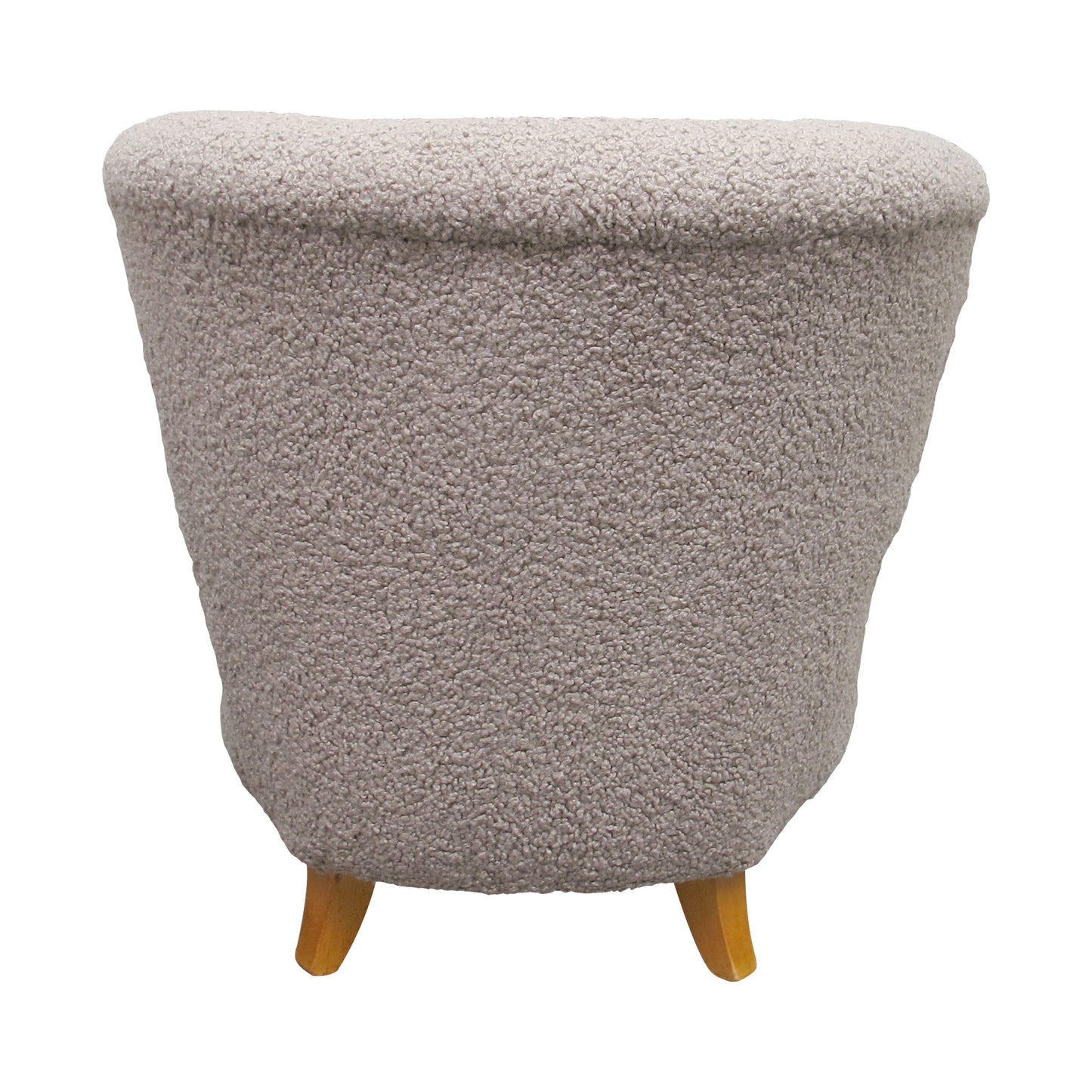 Pair of Finnish 1940s Armchairs Reupholstered in Plush Bouclé Fabric
