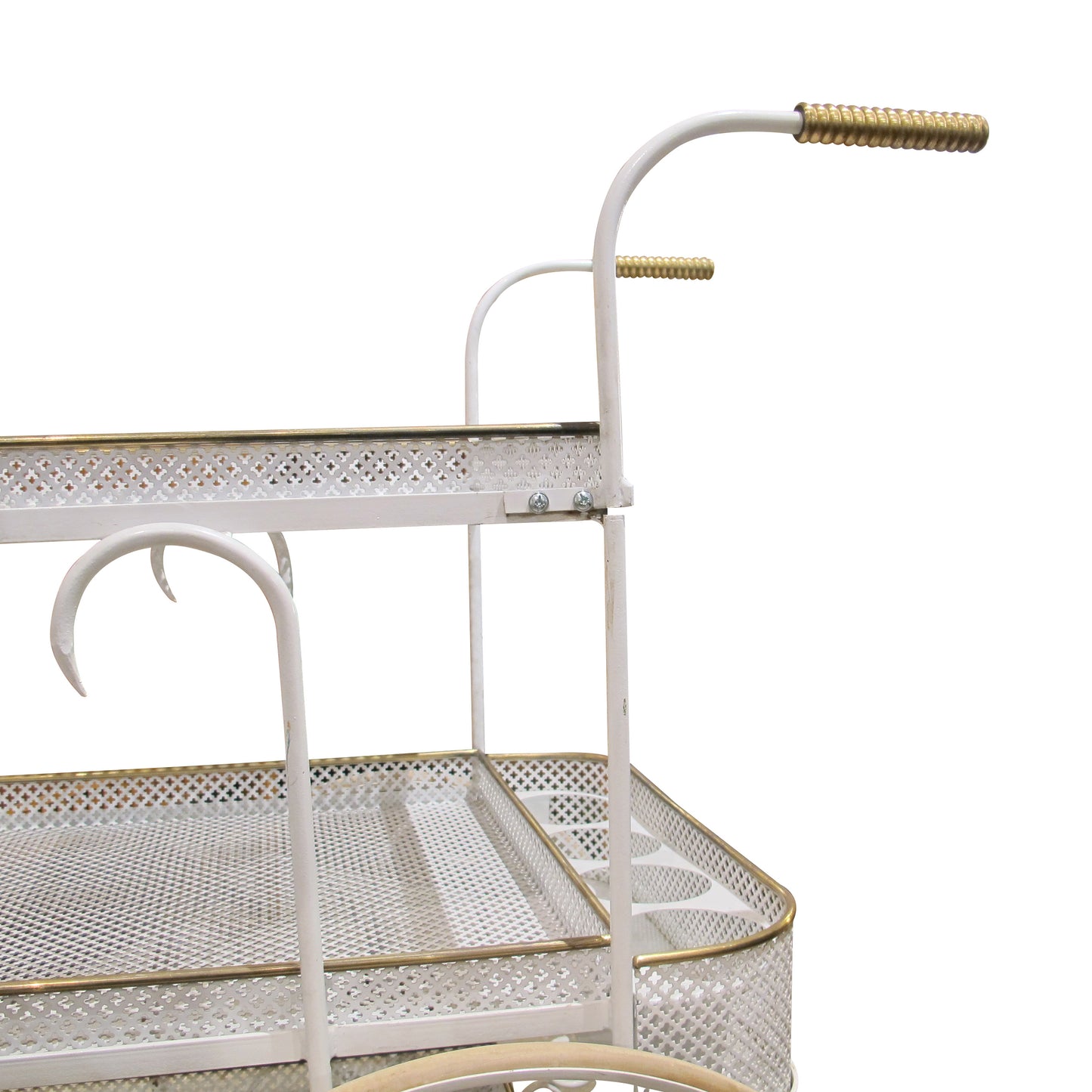 French Three-Tier Serving Trolley, Style of Mathieu Matégot, Circa 1950s