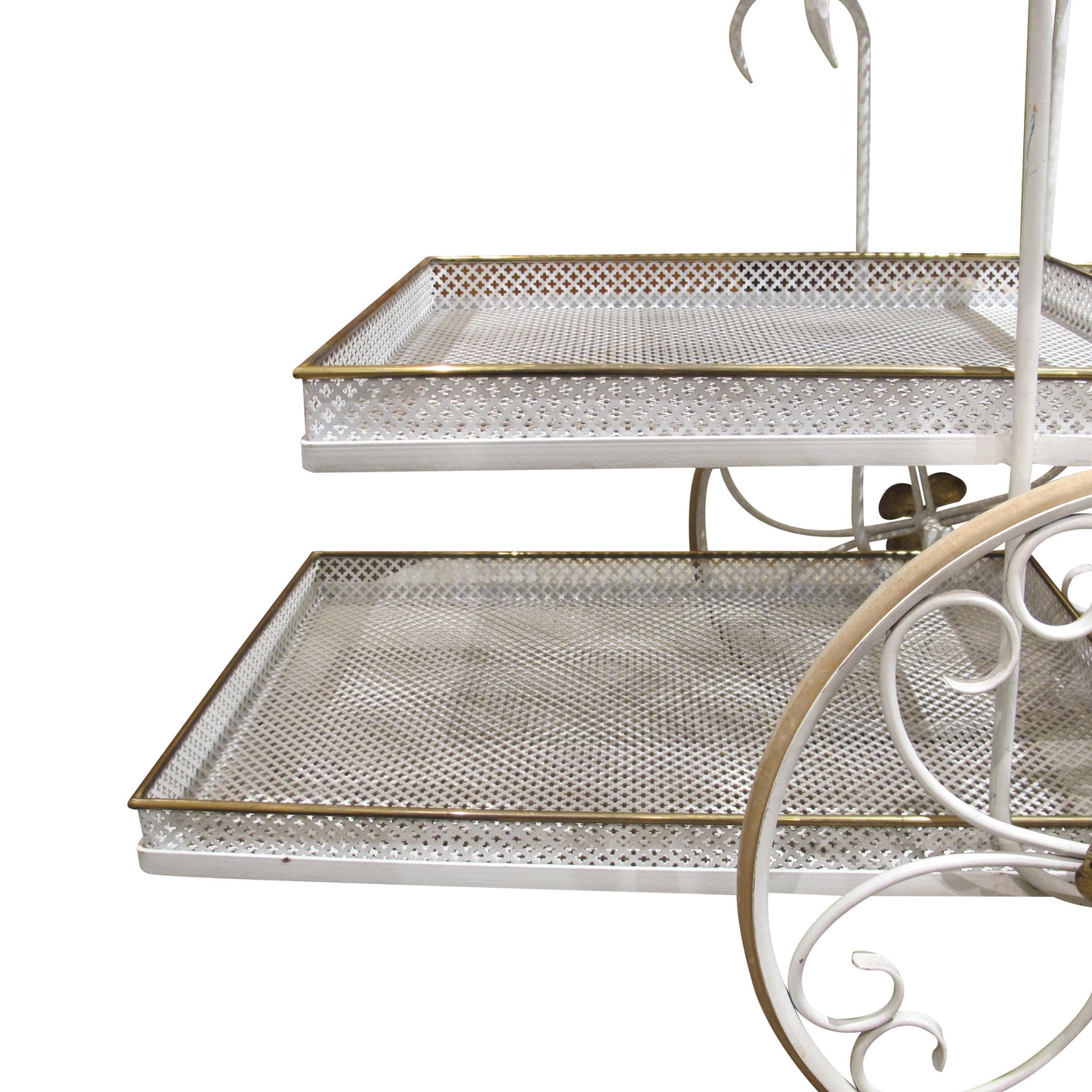 French Three-Tier Serving Trolley, Style of Mathieu Matégot, Circa 1950s