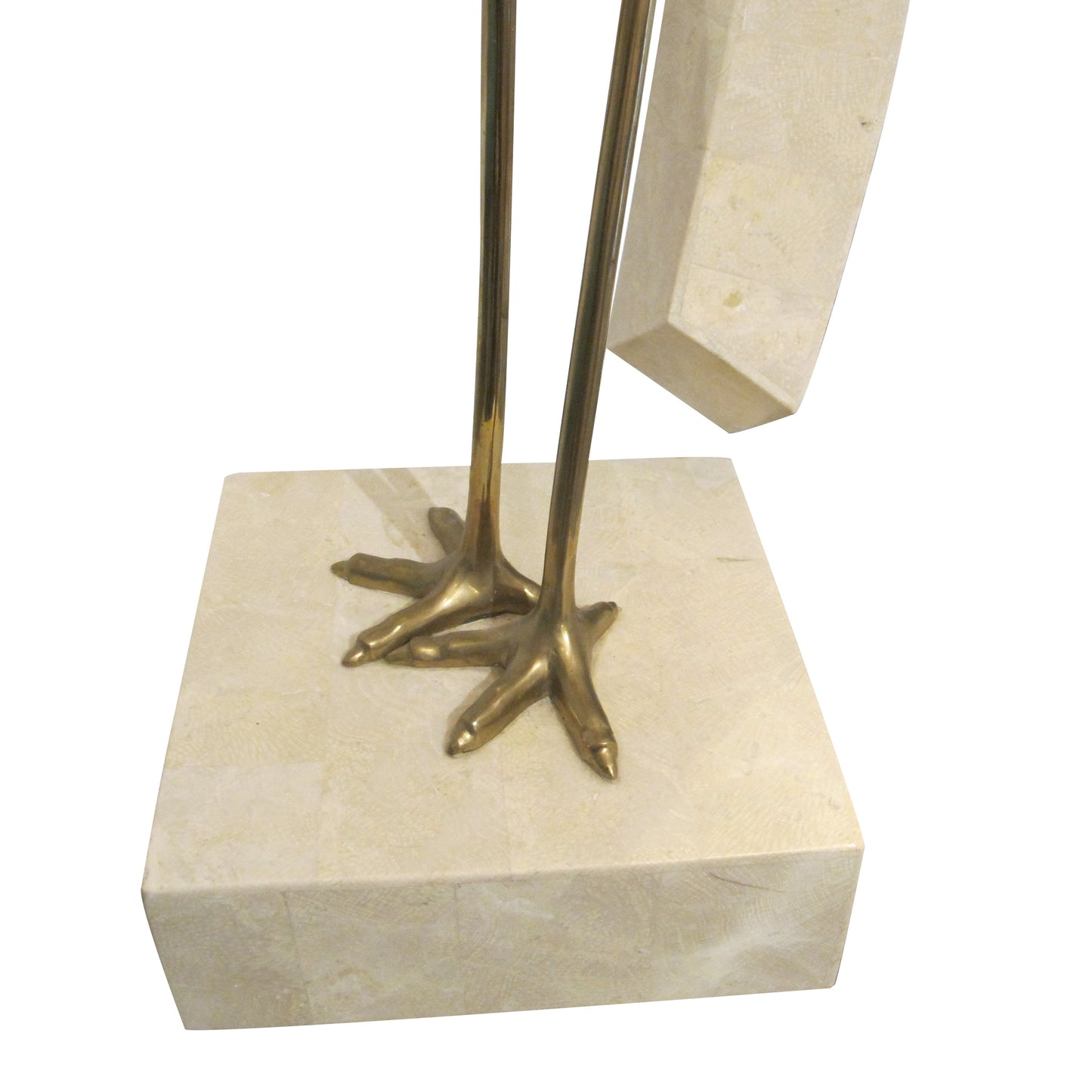 Tall Tessellated Travertine Bird Sculpture by Maitland Smith, 1970s