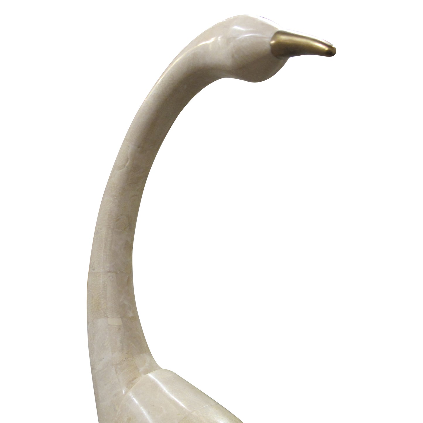 Tall Tessellated Travertine Bird Sculpture by Maitland Smith, 1970s