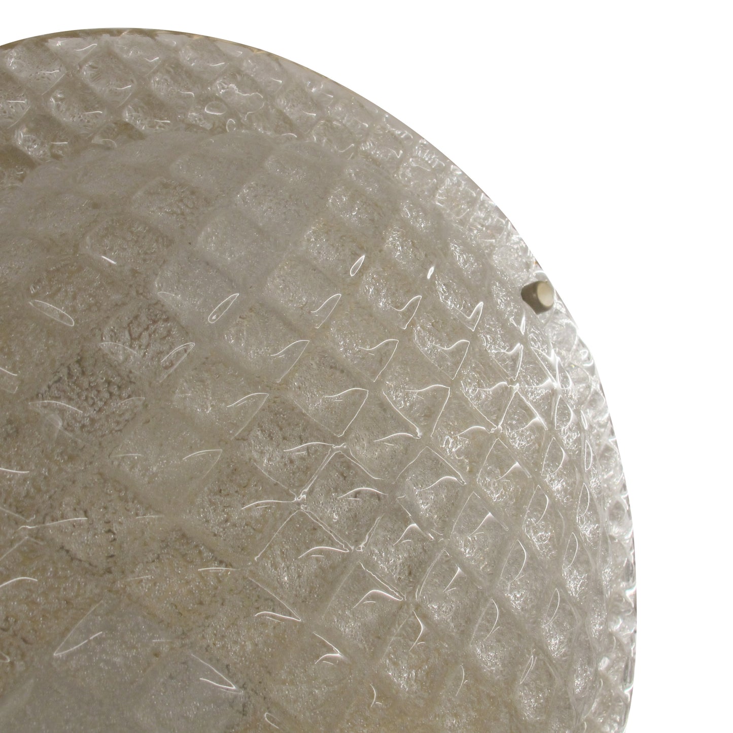 Pair of Large German Glass and Brass Wall or Ceiling Lights, 1970s