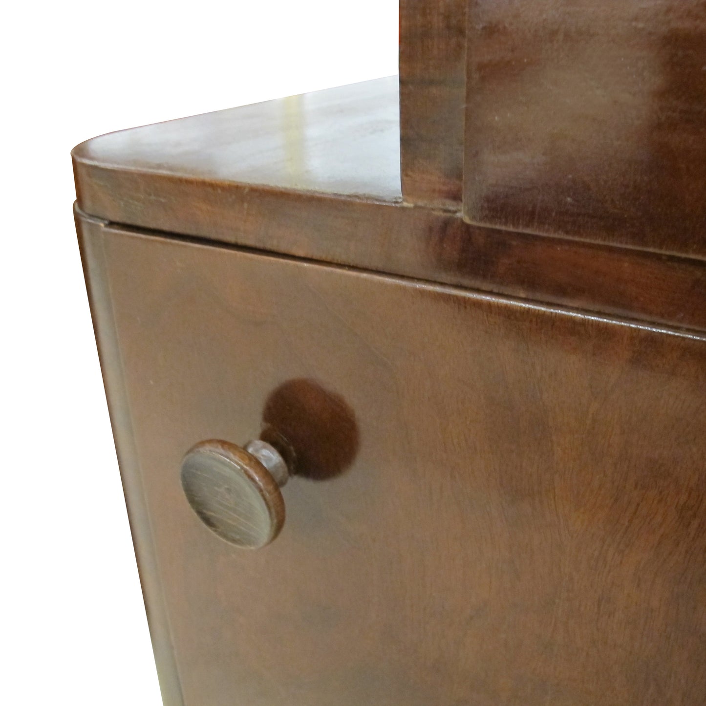 1930s French Art Deco Pair of Walnut Bedside Tables