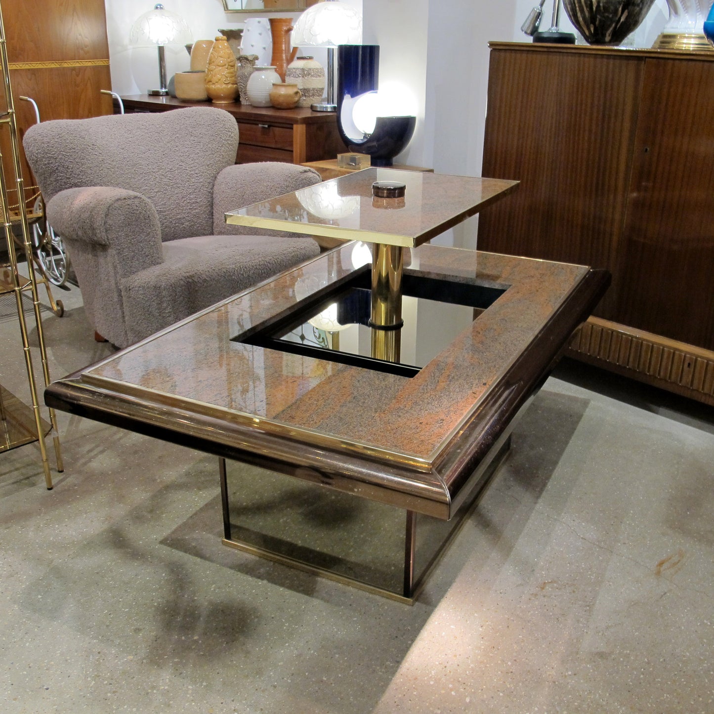 Granite Bar Coffee Table by Fedam, Belgium, 1980s