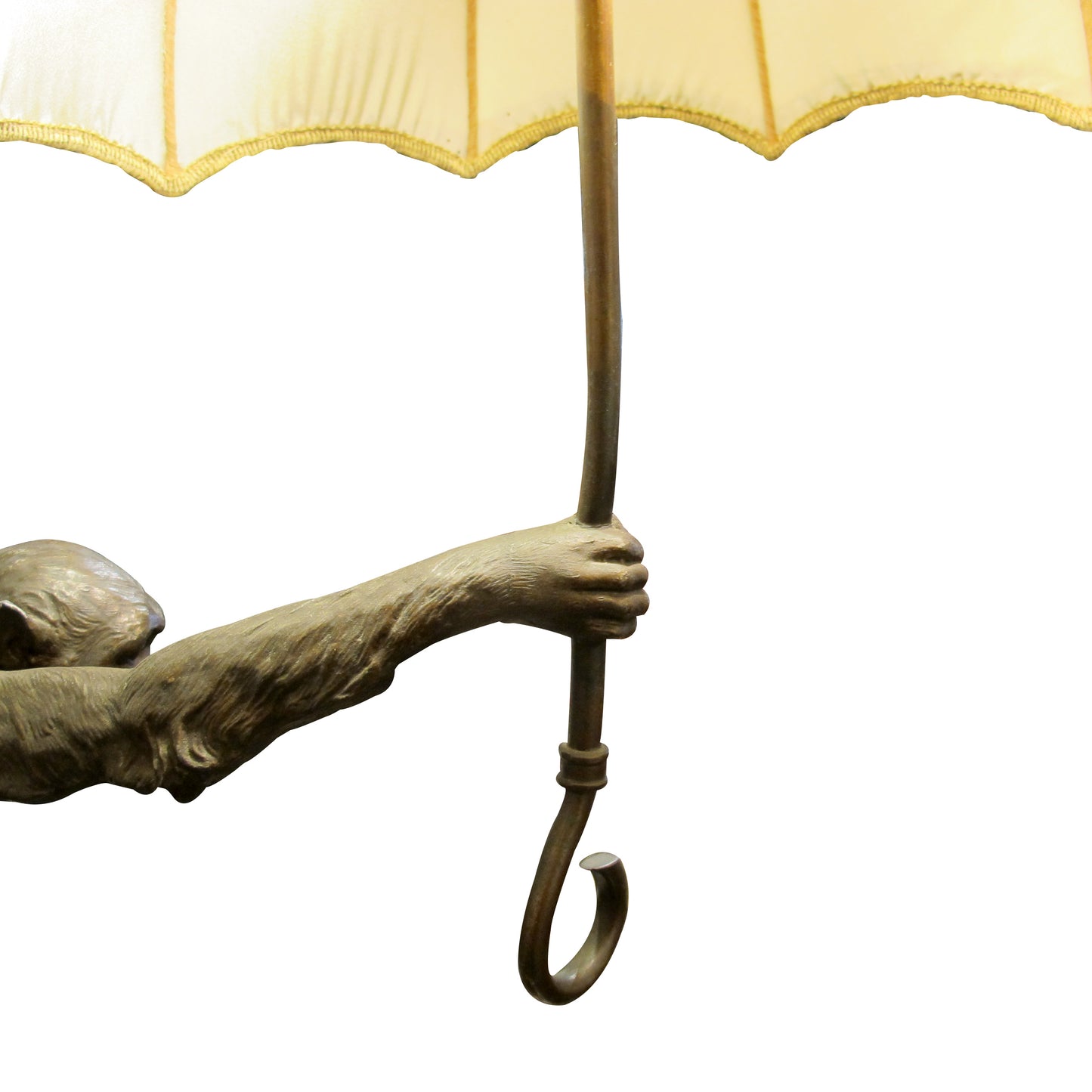 Rare French Art Deco Spelter Monkey Table Lamp, c.1920s