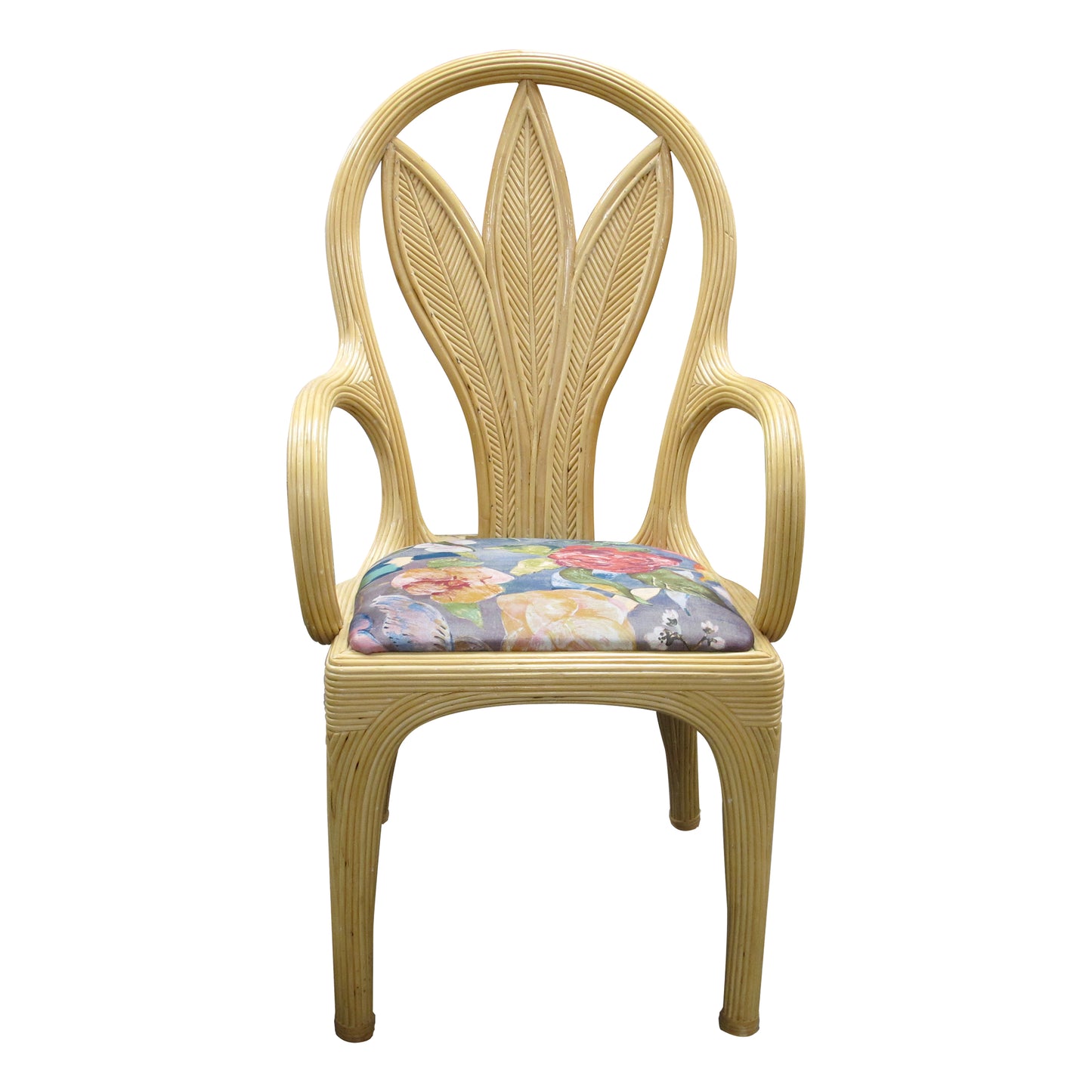 Set of 6 Vivai Del Sud Rattan Dining Chairs — Italy, Circa 1970s