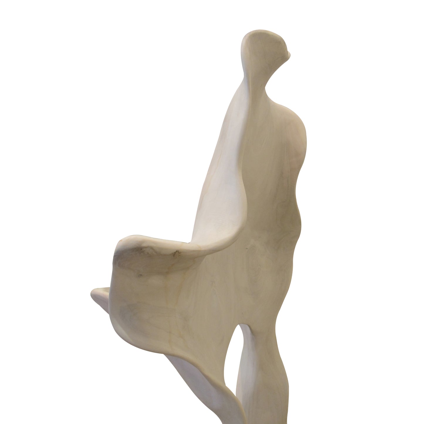 Mid-century Large Abstract White Driftwood Sculpture