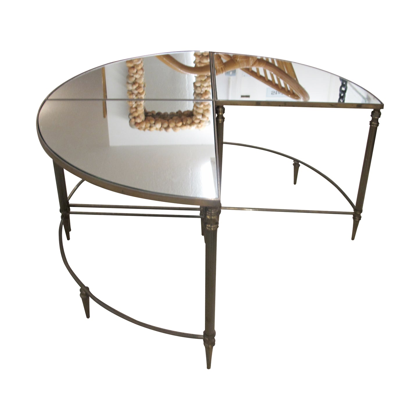 Mid-Century Maison Lancel Style Four-Piece Mirrored Tables