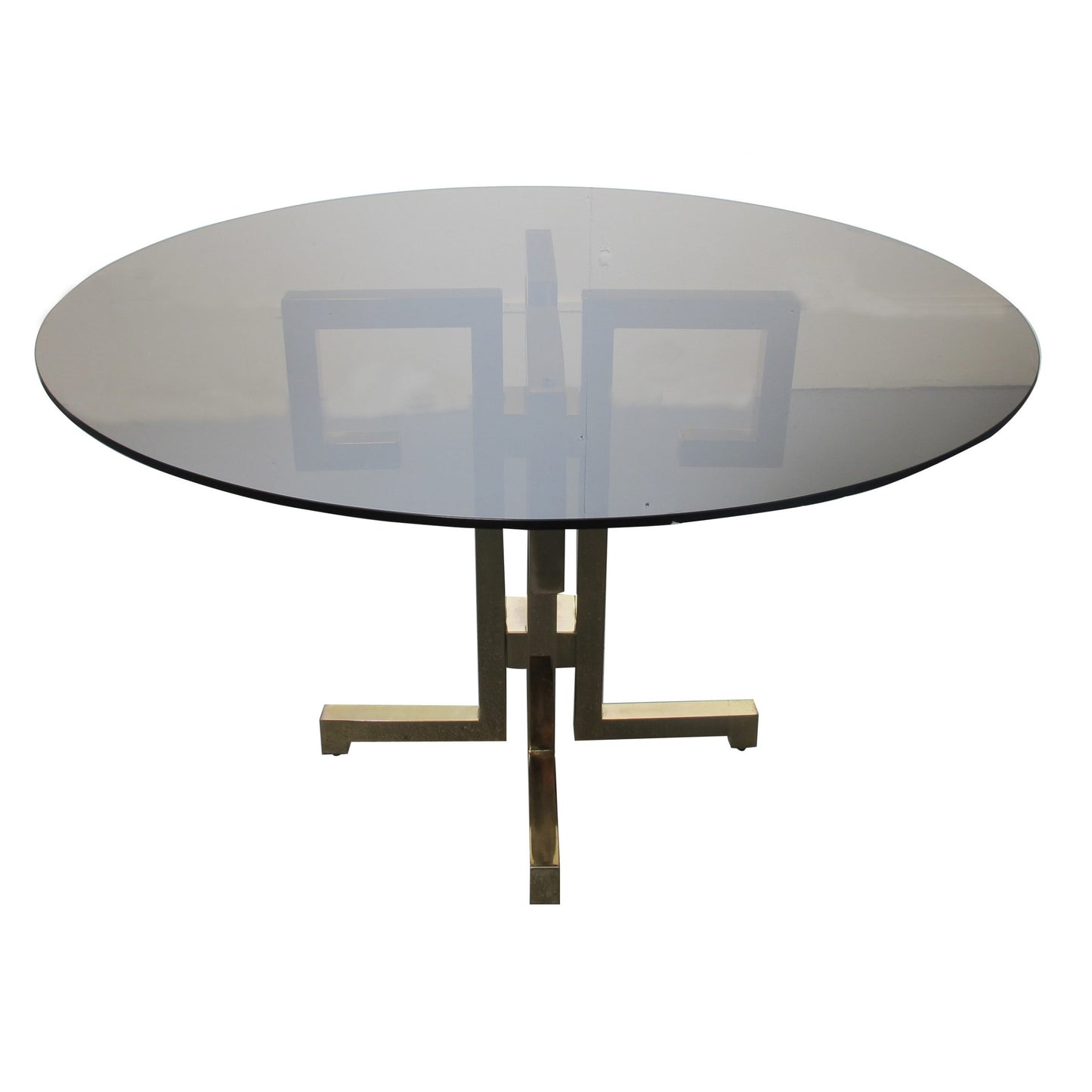 Vintage Round Glass Dining Table