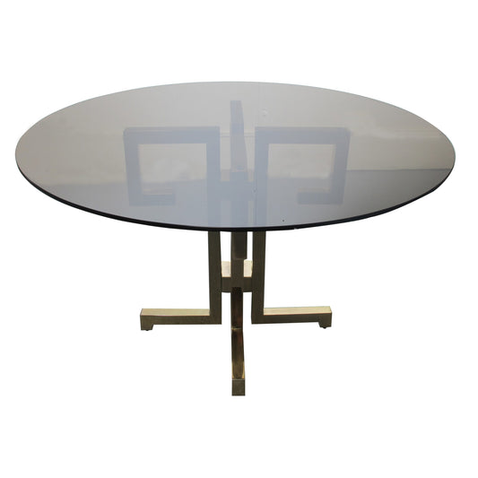 Vintage Round Glass Dining Table