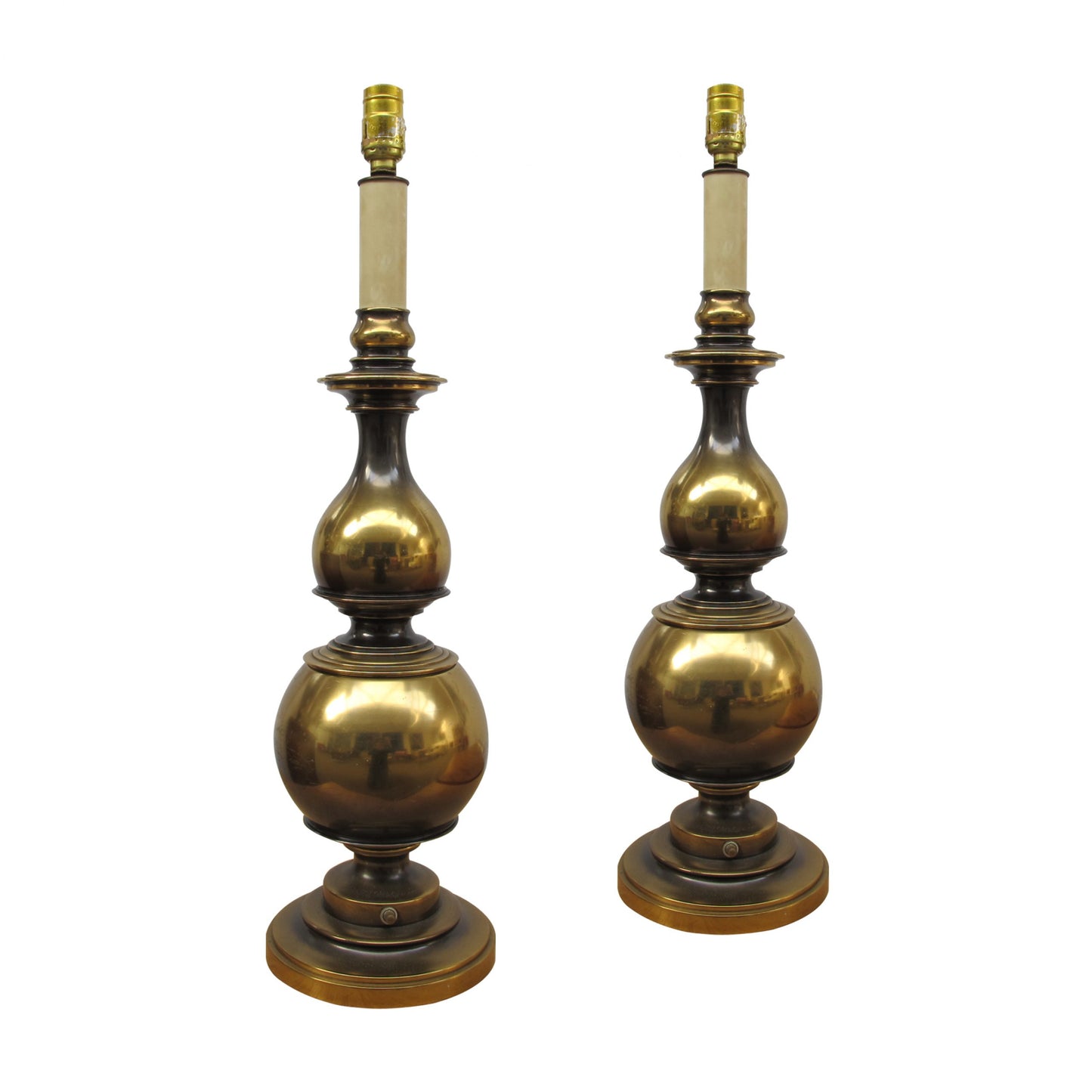 Pair of Brass Lamps