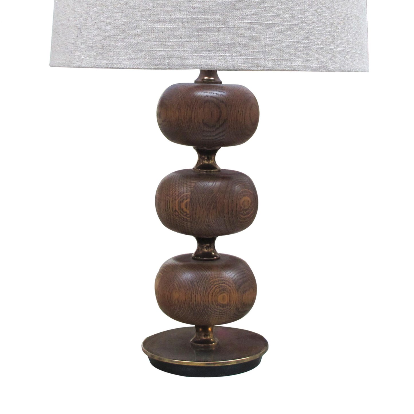 Vintage bulbous wood lamps