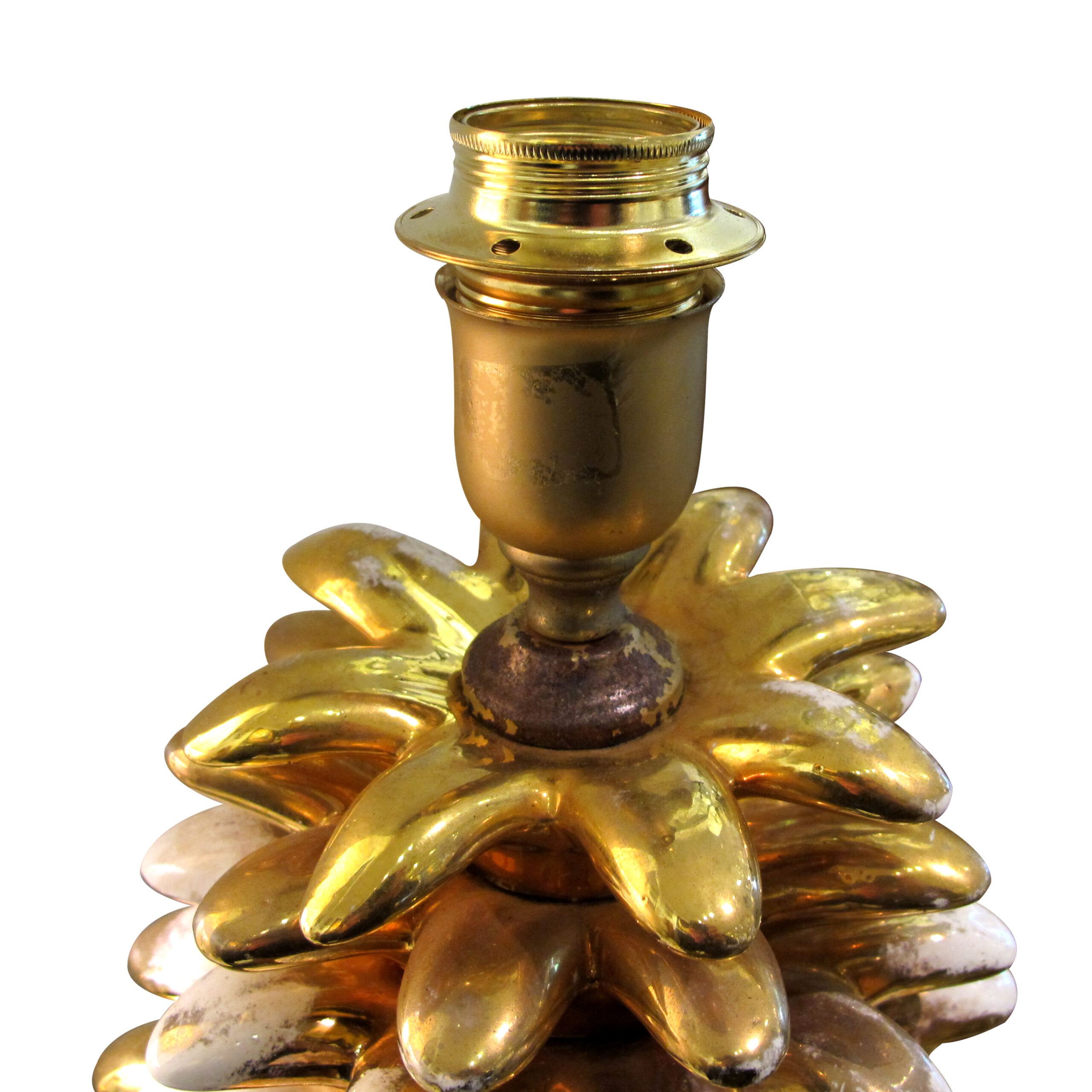 gold Italian Pineapple chandelier - Les Trois Garcons Interiors