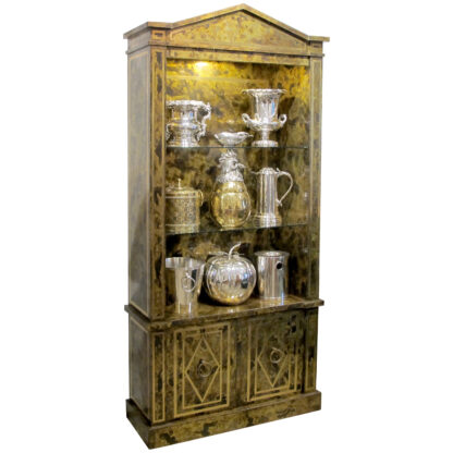 1970s Spanish Neo-Classical Style Brass Display Cabinet – Vitrine - Image 3