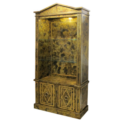 1970s Spanish Neo-Classical Style Brass Display Cabinet – Vitrine - Image 2