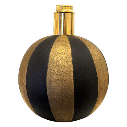 1950s Pair of Spherical Black and Gold Ceramic Table lamps, Italian - Image 6