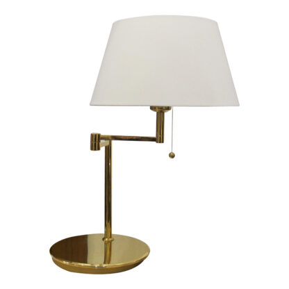 1970s Pair of Large Brass Bracket Table Lamps, Swedish, 1970s - Image 4