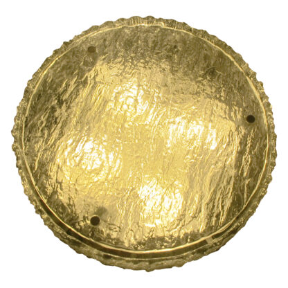 1960s Large German Kaiser Leuchten textured, iced-glass, flush mount ceiling light - Image 5